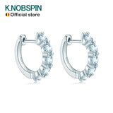 D Moissanite Loop Earring 925 Sterling Silver Plated 18k Earring