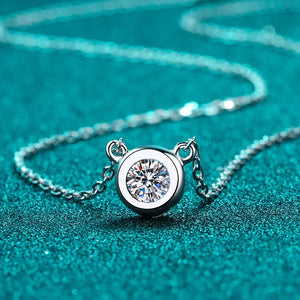 D Moissanite Necklace 925 Sterling Sliver Plated 18k Necklace