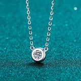 D Moissanite Necklace 925 Sterling Sliver Plated 18k Necklace