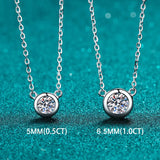 D Moissanite Necklace 925 Sterling Sliver Plated 18k Necklace