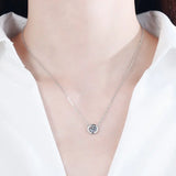 D Moissanite Necklace 925 Sterling Sliver Plated 18k Necklace