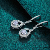 VVS1 Moissanite Drop Earrings with S925 Sterling Silver Plated 18k Earring