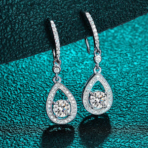 VVS1 Moissanite Drop Earrings with S925 Sterling Silver Plated 18k Earring