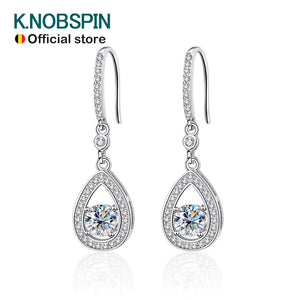 VVS1 Moissanite Drop Earrings with S925 Sterling Silver Plated 18k Earring