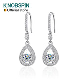 VVS1 Moissanite Drop Earrings with S925 Sterling Silver Plated 18k Earring