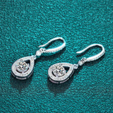VVS1 Moissanite Drop Earrings with S925 Sterling Silver Plated 18k Earring