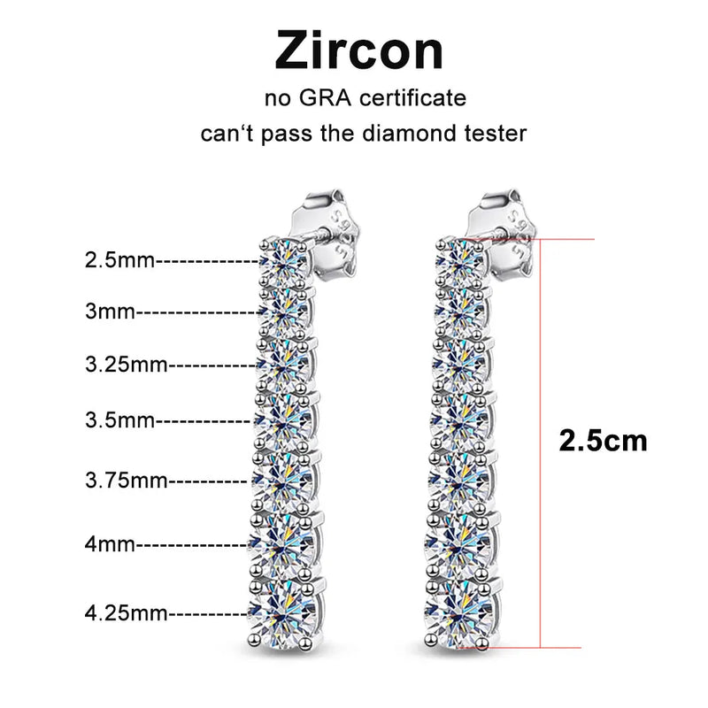 D VVS1 Moissanite Pandent Earrings 18k Earring