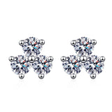 0.6CT Moissanite Stud Earrings 18K Plated Silver D VVS1 Diamond Ear Studs