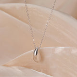 Water Drop Pendant Necklace Stainless Steel Clavicle Choker