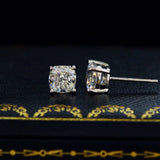 925 Silver 6*6 MM Moissanite Diamond Earrings