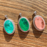 Paraiba Tourmaline Pendant Necklace Pink Quartz Gemstone Fine Jewelry