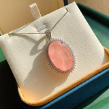 Paraiba Tourmaline Pendant Necklace Pink Quartz Gemstone Fine Jewelry