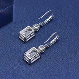High Carbon Diamond Drop Dangle Earrings 6.5ct