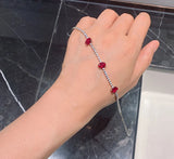 Paraiba Tourmaline Ruby Emerald Aquamarine Bracelet Women Fine Jewelry