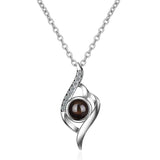 Sterling Silver I Love You Projection Necklace