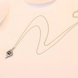 Sterling Silver I Love You Projection Necklace