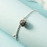 925 Silver Anklet Hollow Ball Foot Jewelry Beach Accessory