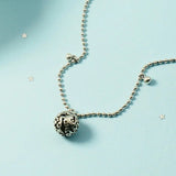 925 Silver Anklet Hollow Ball Foot Jewelry Beach Accessory