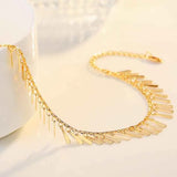 Boho Water Drop Tassel Anklets 925 Silver Ankle Chain Lady Beach Party Accessori