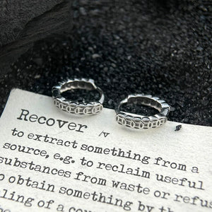 Ancient Chinese Coins Ear Buckle 925 Sterling Silver Earrings