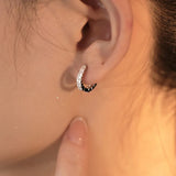 Ancient Chinese Coins Ear Buckle 925 Sterling Silver Earrings