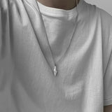 Geometric Pendant Necklaces 925 Sterling Silver Hip Hop Accessories