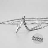 Geometric Pendant Necklaces 925 Sterling Silver Hip Hop Accessories