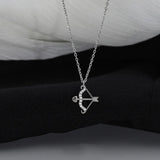 Sterling Silver Cupid Love Heart Pendant Necklace Zircon Jewelry Gift