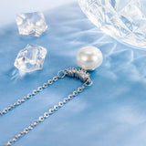 925 Silver Cute Pearl Necklace Pendant Women Birthday Gift