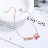 925 Silver Anklet Women Rose Coin Bell Ankles Jewelry Girl Gift