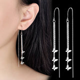 Butterfly Ear Line 925 Silver Long Earrings for Women Party