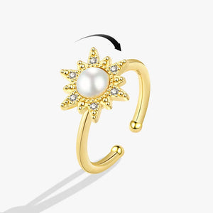 925 Silver Creative Pearl Zircon Ring for Women