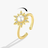 925 Silver Creative Pearl Zircon Ring for Women