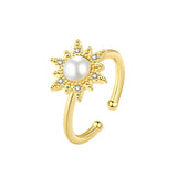 925 Silver Creative Pearl Zircon Ring for Women