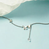 925 Silver Butterfly Anklet Tassel Beach Accessory