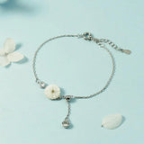 925 Silver Anklets Romantic Shell Daisy Foot Jewelry Gift