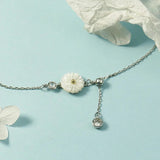 925 Silver Anklets Romantic Shell Daisy Foot Jewelry Gift