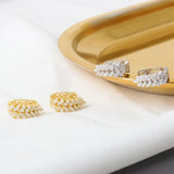 925 Silver Zircon Leaf Earrings for Women Party