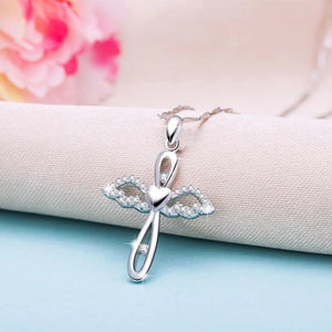 925 Silver Necklaces Love Heart Cross Pendant Jewelry Girl Accessories