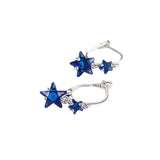 Stars Hoop Earrings For Women 925 Silver Earring Jewelry