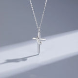 Men's 925 Sterling Silver Cross Pendant Necklace