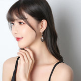 Star Heart Hoop Earrings 925 Silver Lady Gift