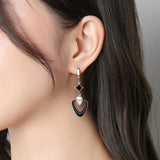 Star Heart Hoop Earrings 925 Silver Lady Gift