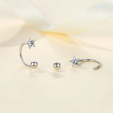 925 Sterling Silver Star Jewelry Earring