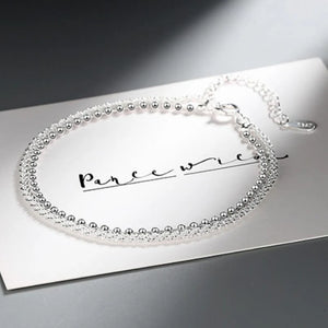 925 Silver Beads Bracelet Glamorous Girl Birthday Gift
