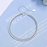 925 Silver Beads Bracelet Glamorous Girl Birthday Gift
