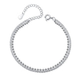 925 Silver Beads Bracelet Glamorous Girl Birthday Gift