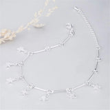 925 Sterling Silver Pentagram Anklet Bracelet Foot Jewelry