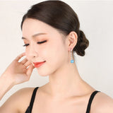 925 Silver Zircon Tassel Drop Earrings Women