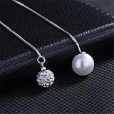 925 Silver Pearl Zircon Earrings For Women Party Jewelry